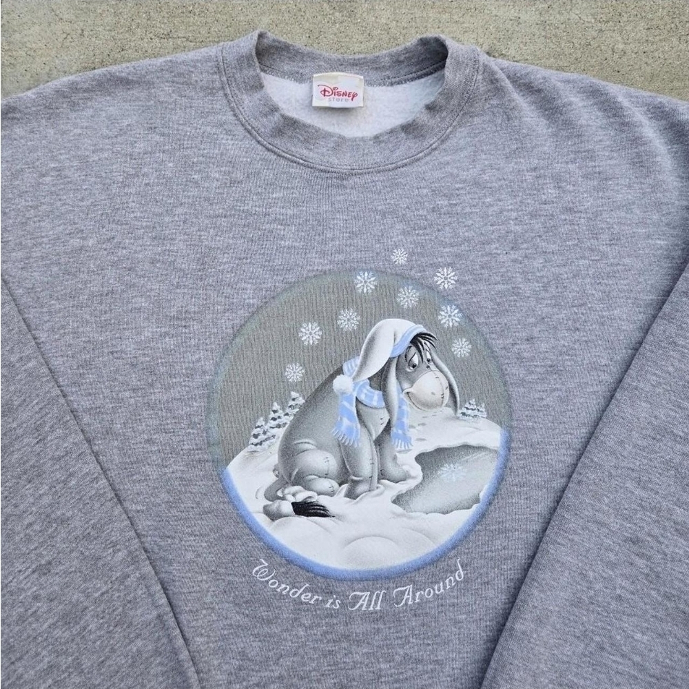 VTG Eeyore Mens Size XL Grey Wonder Is All Around Sweatshirt